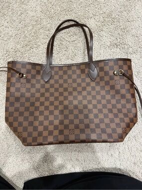 Louis Vuitton Neverfull Brown Damier MM Ebene Tote